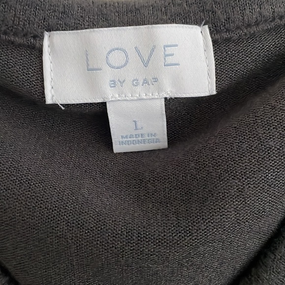 NWOT GAP Gray Softspun Ribbed Cropped Cardigan Sweater - Picture 3 of 4